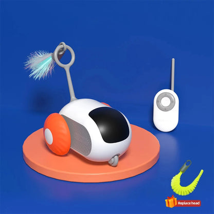 Smart Cat Toy 2 Modes Automatic Moving Remote Controlled Toy Car for Cats Interactive Playing Kitten Training Supplies