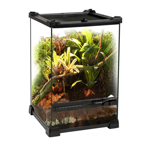 Tempered glass reptile terrarium,suitable for geckos, lizards, tarantula,spiders,horned frogs, turtles, snakes, etc.