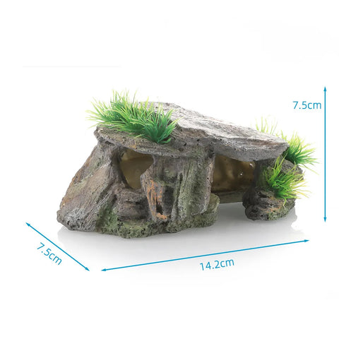 Reptile Hiding Hole Climbing Sunbathing Platform Turtle Hiding Hole Resin Decoration And Scenery Fish Tank Aquarium Landscape