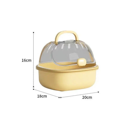 Portable Handheld Hamster Cage Sturdy Breathable Pet Carrying Box Large Space Travel Carrier Holder Pet House