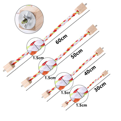 Pet Bird Rope Hanging Parrot Perch Rope Colorful Cotton Rope Toy Elastic Budgie Climbing Chewing Toy Bird Swing Stand Pet Toy