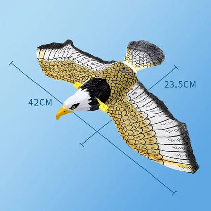 Simulation Bird Interactive Cat Toys Electric Hanging Eagle Flying Bird Cat Teasering Play Cat Stick Scratch Rope Toys