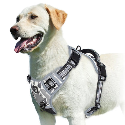 Soft Padded No-Pull Dog Harness with Easy-Grip Handle and Adjustable Straps for Sizes