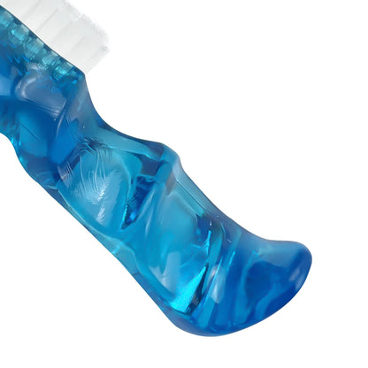 Mini Denture Cleaning Brush Toothbrushes Dual Heads False Teeth Brushes Rubber Handle Multi-Layered Bristles Dentures Toothbrush