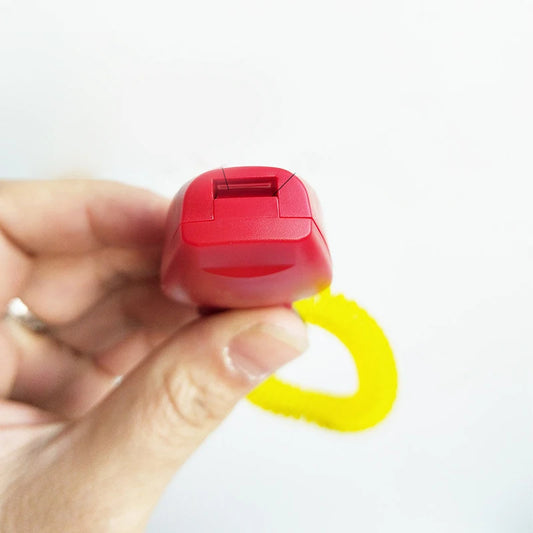 2 In 1 Pet Clicker Dog Training Whistle Answer Card Pet Dog Trainer Assistive Guide With Key Ring Dog Pet Cat Pet Supplies