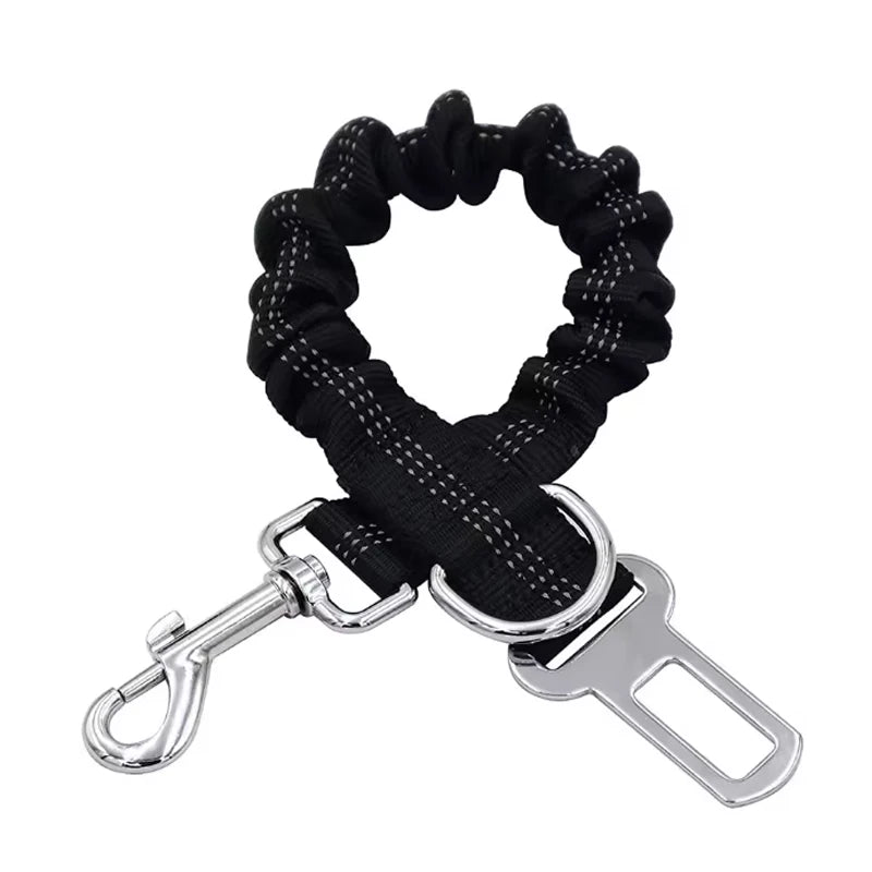 New hot pet supplies Car seat belt dog traction seat belt cushioned elastic safety rope traction leaf dog traction leaf