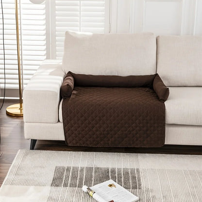 Pet Sofa Bed, Slip Resistant, Waterproof&Anti-Leakage, Washable Couch Protector with Removable Bolster Cushions, for Dogs, Cats