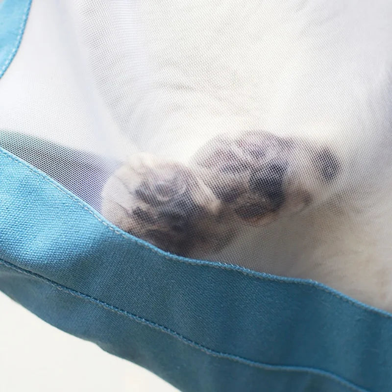 OUWO Small Cat Dog Carrier Tote Breathable Mesh Pet Carrier Bag Soft Sided Foldable Kitten Travel Bag Pet Supplies