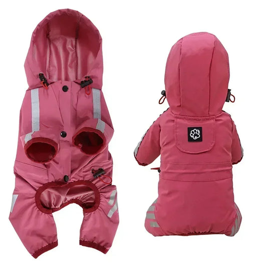 Pet raincoat, reflective waterproof pet clothing, Chihuahua Maltese raincoat, small and medium-sized dog jumpsuit, raincoat dog