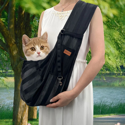 Summer Cool Breathable Pet Shoulder Carrier Bag for Cat Small Dogs Portable Crossbody Travel Bag