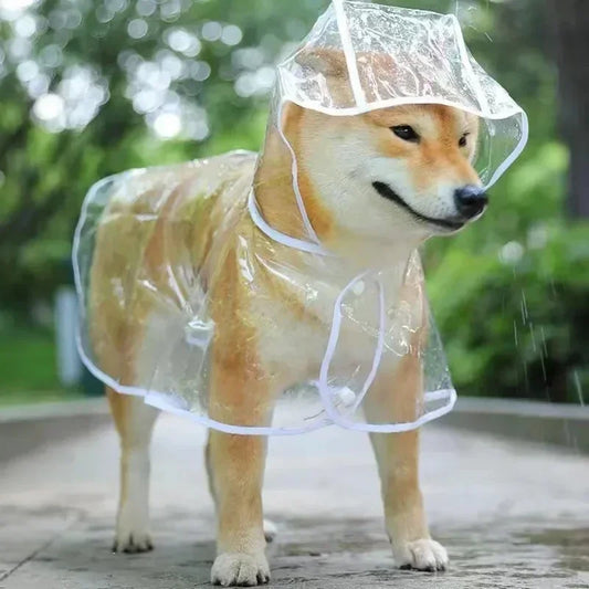 Waterproof Hooded Raincoat for Small Dogs - Soft PVC Puppy Poncho, Transparent & Stylish Pet Jacket