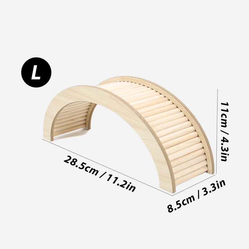 S/M/L Hamster Climbing Ladder Wooden Bridge for Guinea Pigs Rats Small Pet Animals Toys Cage Decor Accessories