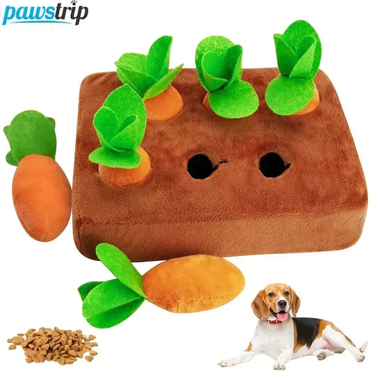 Plush Dog Toys Carrot Pulling Interactive Training Toys for Small Medium Dogs Bite Resistant Puppy Chew Toy