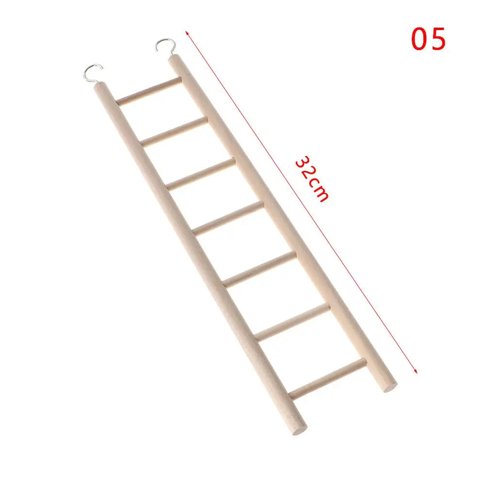 New Wooden Ladder Swing Scratcher Climbing Ladder Hamsters Parrot Toys Pet Supplies
