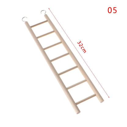 New Wooden Ladder Swing Scratcher Climbing Ladder Hamsters Parrot Toys Pet Supplies