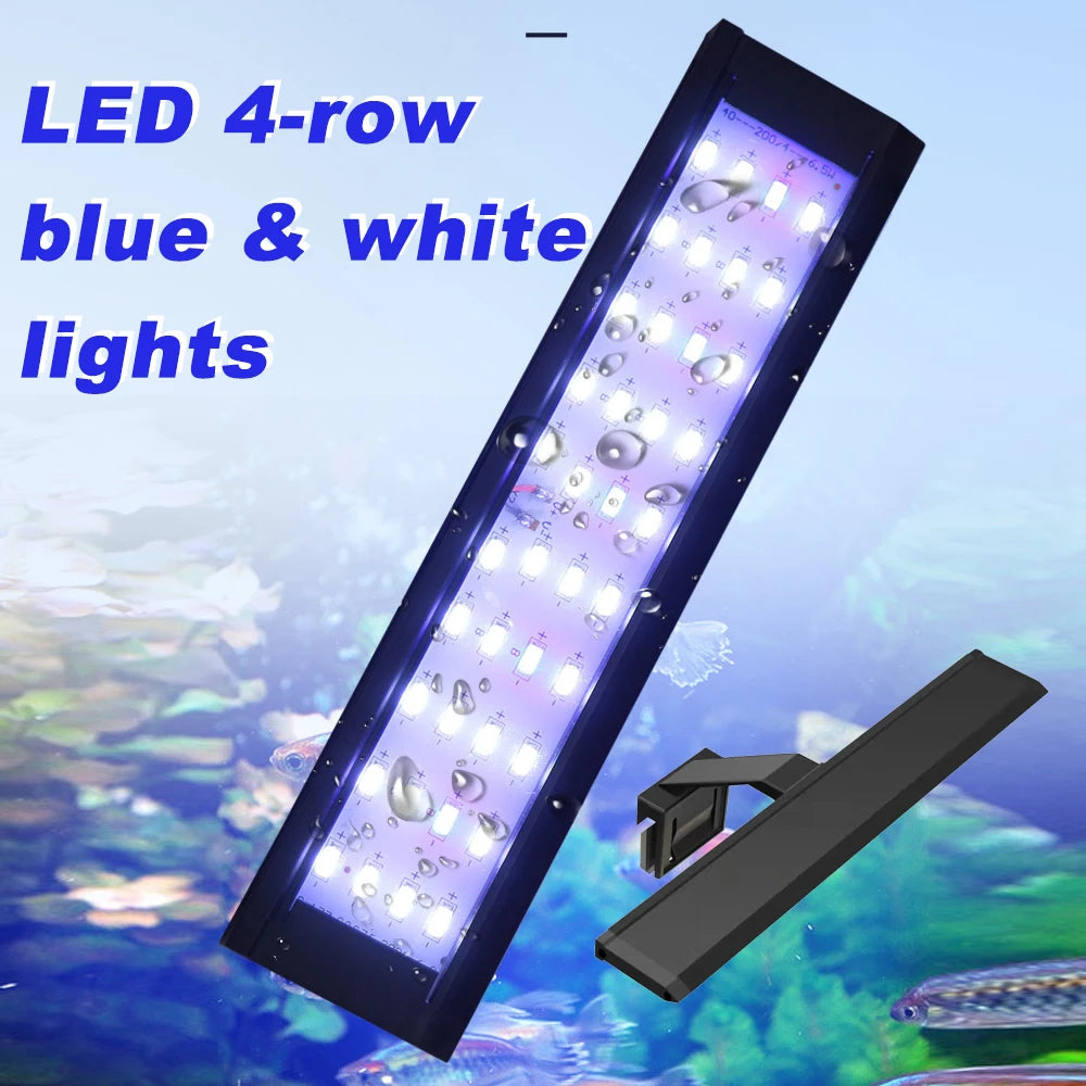LED Aquarium European Standard 220V Fish Tank Light Ultra-thin Plant Growth Clip Light Aquarium Light Lighting 5W/7W/9W/12W