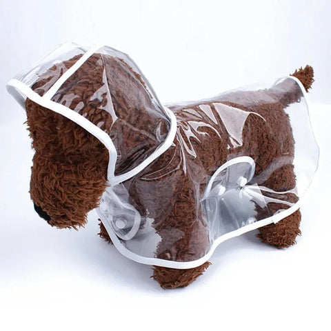 Pet Raincoat Puppy Hooded Raincoat Dog Transparent Rainwear Pet Outing Supplies