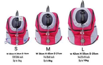 Outdoor Pet Dog Carrier Bag Portable Double Shoulder Mesh Backpack Travel Backpack  Front Bag Head Carrying Bags for Cat