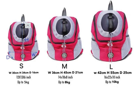 Outdoor Pet Dog Carrier Bag Portable Double Shoulder Mesh Backpack Travel Backpack  Front Bag Head Carrying Bags for Cat