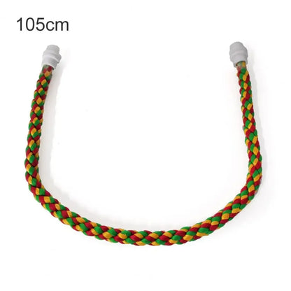 Bird Bite Toy Multi-color Parrot Standing Woven Rope Toy  Bird Chew Toy Bendable Pet Parrot Standing Perches  For Parakeet