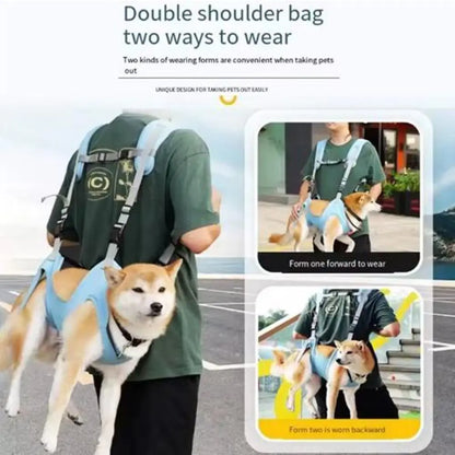 Soft Pet Carrier Bags Big Capacity Breathable Dog Duffel Bag with Safety Strap and Pocket Adjustable Dog Horizontal Backpack