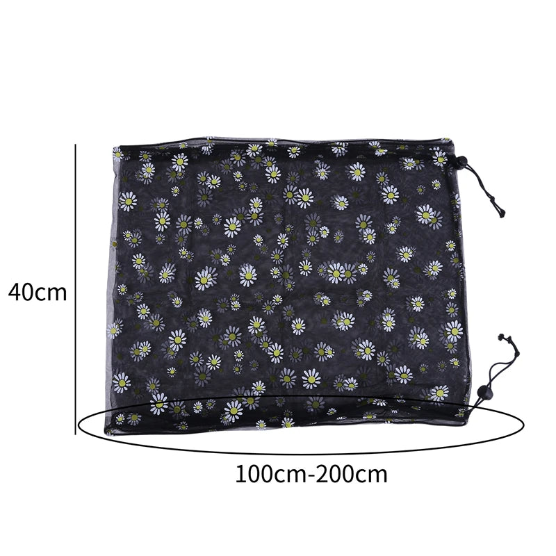 Bird Cage Cover Dustproof Birdseed Net Seed Catcher Nylon Mesh Birdseed Net Guard For Bird Cage Stars /Solid Color