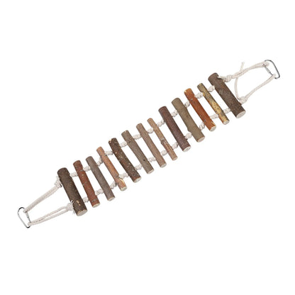 Parrot Natural Rope Wood Ladder Swing Toy Hanging Climbing Bridge Bird Pet Chewing Toys for Parrots Hamster