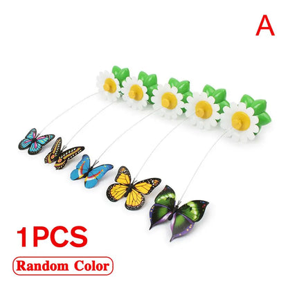 1PCS Electric Butterfly Cat Toy Shake Rotating Flying Automatic Humming Bird Intelligence Training Funny Toys