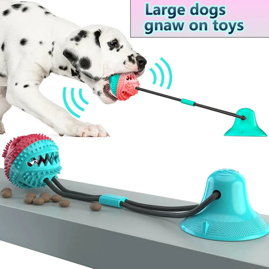 Large Dog Ball Toys Suction Cup Ropes Interactive Leaking Slow Feeder Chew Toy Toothing Clean Toys3ys