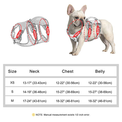 Nylon Pet Dog Harness Reflective Dog Harnesses Durable Vest With Handle Adjustable for Small Medium Large Dogs Bulldog Walking
