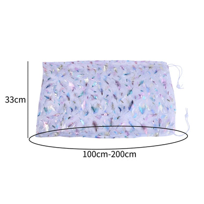 Bird Cage Cover Dustproof Birdseed Net Seed Catcher Nylon Mesh Birdseed Net Guard For Bird Cage Stars /Solid Color