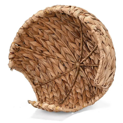 Rabbit Tunnel Safe Bunny Grass House Natural Cattail Hideout Hand Made Cattail House For Guinea Pig Hamsters Chinchilla Ferret