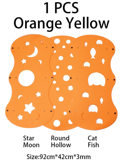 Splicing Cat Toy Felt Pom Nest Deformable Kitten Tunnel Collapsible Tube House Tunnel Interactive Pet Pusscat Security Sense