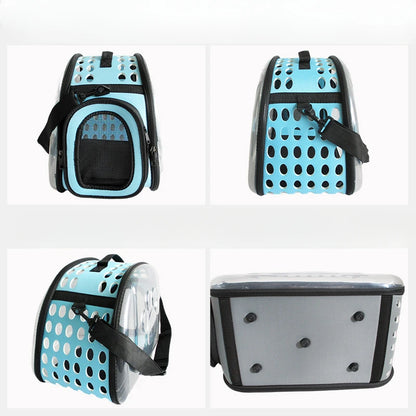 Transparent Pet Carrier Sling Bag for Cat Dog with Ventilation Foldable and Portable Large Capacity Cat Backpack Pet Carrier