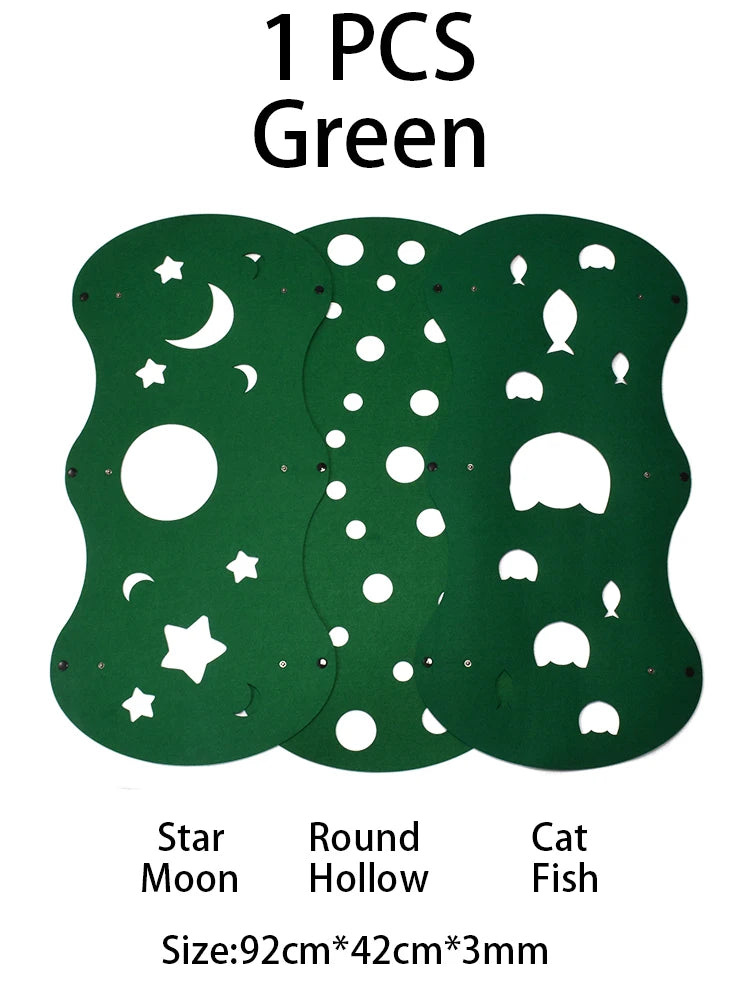 Splicing Cat Toy Felt Pom Nest Deformable Kitten Tunnel Collapsible Tube House Tunnel Interactive Pet Pusscat Security Sense