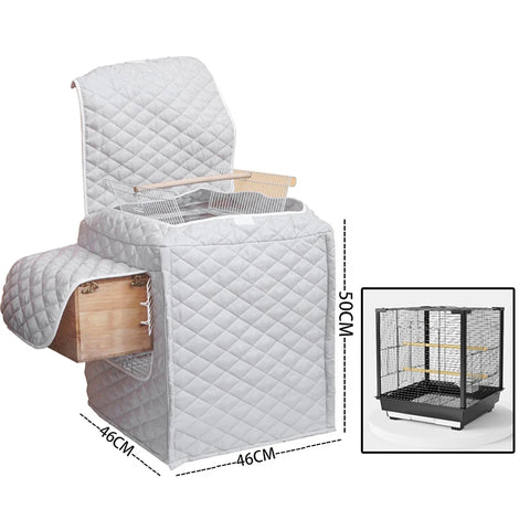 Winter Warm Bird Cage Cover Cotton Quilted Cage Cover Canopy Rain Proof Protective Parrot Cage Accessories