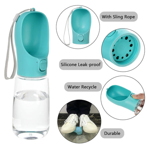 350/550ml Portable Big Dog Water Bottle For Small Medium Dogs Cat Leakproof Travel Walking Pet Water Dispenser Labrodor Supplies