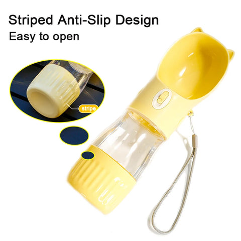 Pet Dog Water Bottle With Food Container For Small Medium Big Dogs Portable Travel Puppy Cat Water Dispenser Chihuahua Feeder