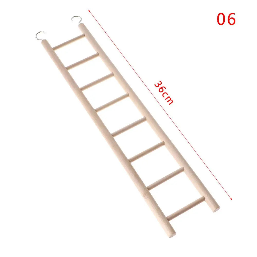 New Wooden Ladder Swing Scratcher Climbing Ladder Hamsters Parrot Toys Pet Supplies