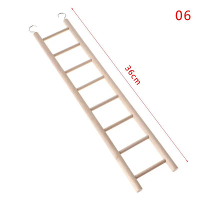 New Wooden Ladder Swing Scratcher Climbing Ladder Hamsters Parrot Toys Pet Supplies