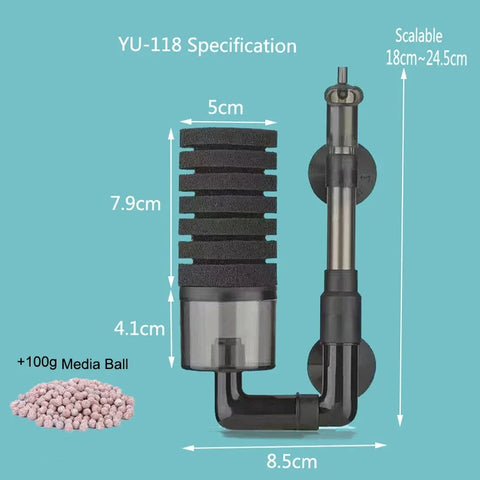 Aquarium Filter for Aquarium Fish Tank Air Pump Skimmer Biochemical Sponge Filter Aquarium Bio Filter Filtro Aquario Practical