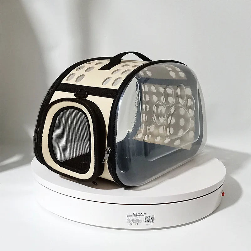 Transparent Pet Carrier Sling Bag for Cat Dog with Ventilation Foldable and Portable Large Capacity Cat Backpack Pet Carrier