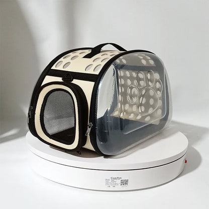 Transparent Pet Carrier Sling Bag for Cat Dog with Ventilation Foldable and Portable Large Capacity Cat Backpack Pet Carrier
