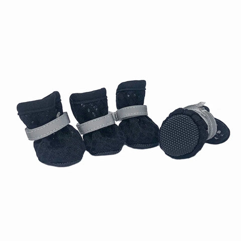 4pcs/set Dog Shoes Summer Pet Shoes For Small Dogs Cats Outdoor Walking Soft Sole Puppy Sandals Reflective Breathable Yorkshire