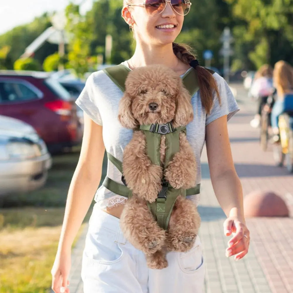 Adjustable Pet Front Backpacks Breathable Hands Free Dog Carrier Backpacks Puppy Carring Bags Oxford Dog Outgoing Bag Outdoor
