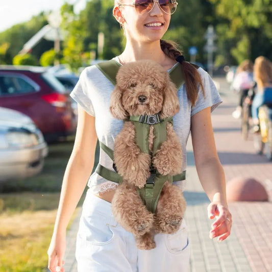 Adjustable Pet Front Backpacks Breathable Hands Free Dog Carrier Backpacks Puppy Carring Bags Oxford Dog Outgoing Bag Outdoor