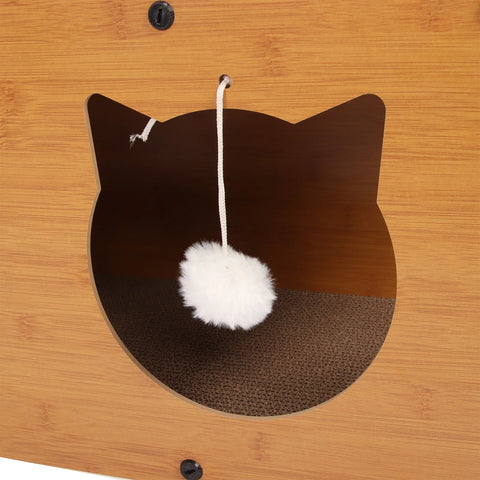 Cat Tunnel Bed Corrugated Paper Sturdy Constuction Scratch Resistance Multipurpose Comfortable Cat Scratcher House for Indoor
