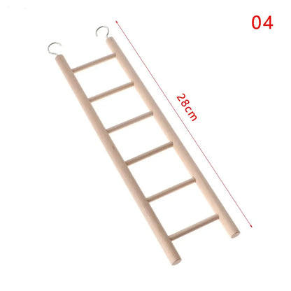 New Wooden Ladder Swing Scratcher Climbing Ladder Hamsters Parrot Toys Pet Supplies
