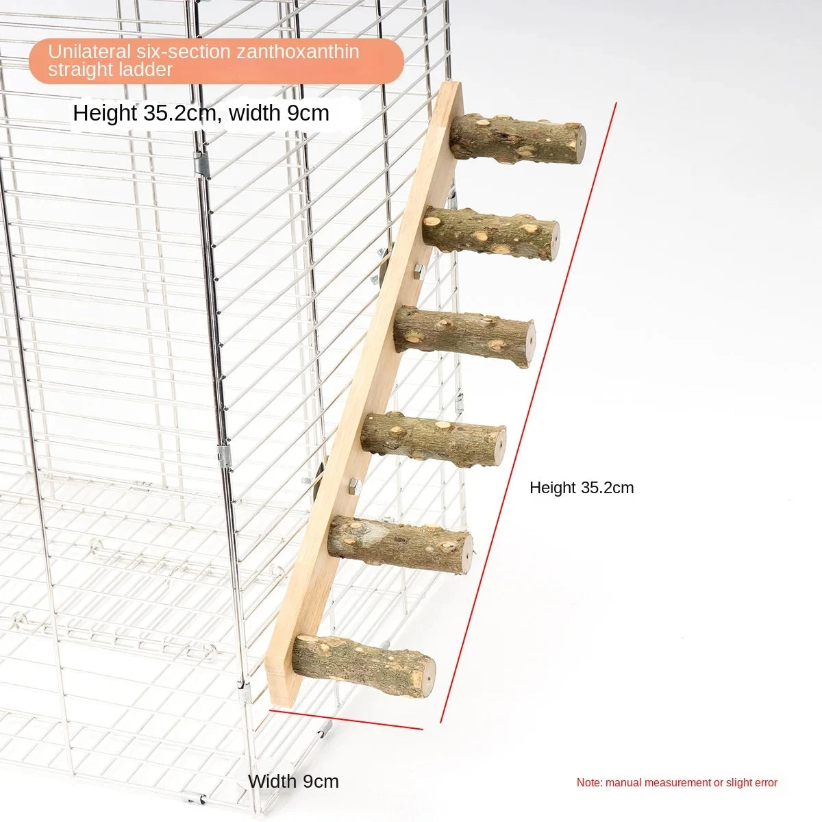 4/6/8 Step Bird Wood Climbing Ladder Pet Parrot Interactive Ladder Toy Fun Stick Climbing Toy Station Bar Birdcage Accessories