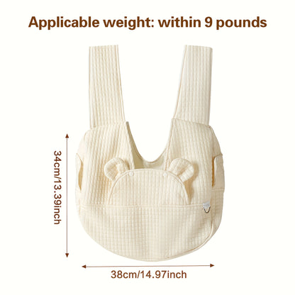 Adjustable Pet Backpack Dog Travel Bag Suitable Safety Belt with Removable Bottom Cat Bag Dog Shoulder for Travel Hiking Outdoor